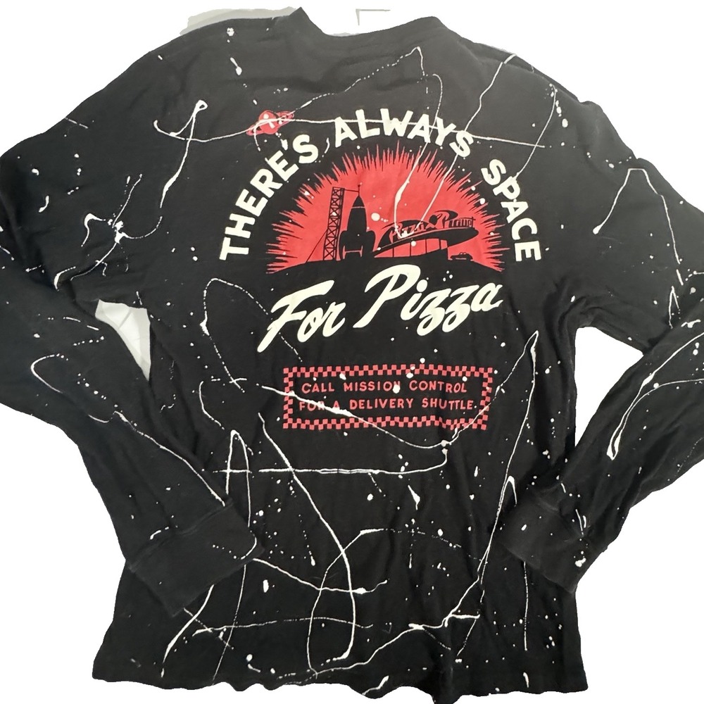 Disney‎ x Junk Food Pizza Planet T-Shirt Medium Toy Story Long Sleeve Pixar EUC